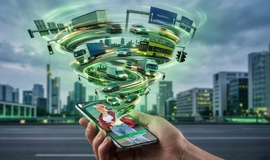 Mehrere Smartphones liegend mit verschiedenen VogelCheck Abbildungen
