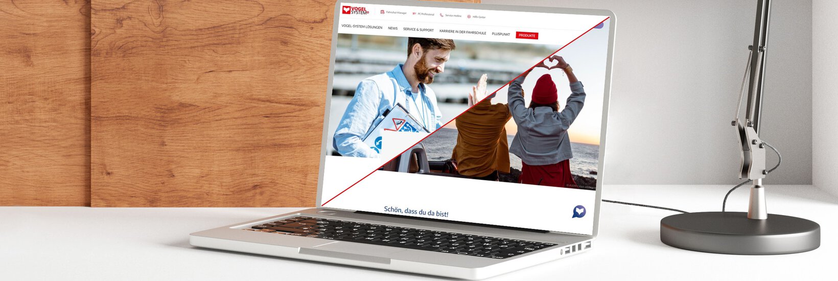 Neue Webseite Vogel Verlag auf Laptop-Screen