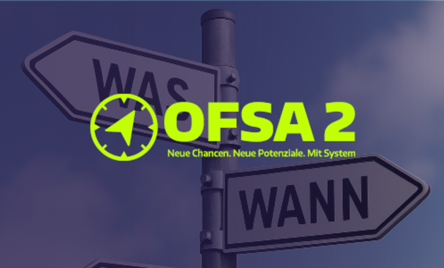 Bild von Wegweiser mit OFSA2 Logo