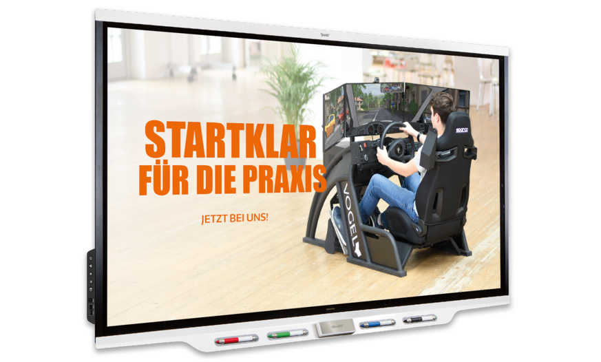 Vogel Simulator Pausenbild in einem Smartboard